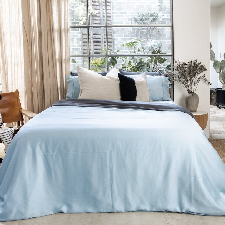 ettitude Starlight Blue / Full/Queen Signature Sateen Duvet Cover