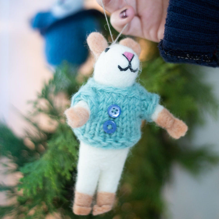 Friendsheep Bruno and Milo Mouse Eco Ornament - Set of 2