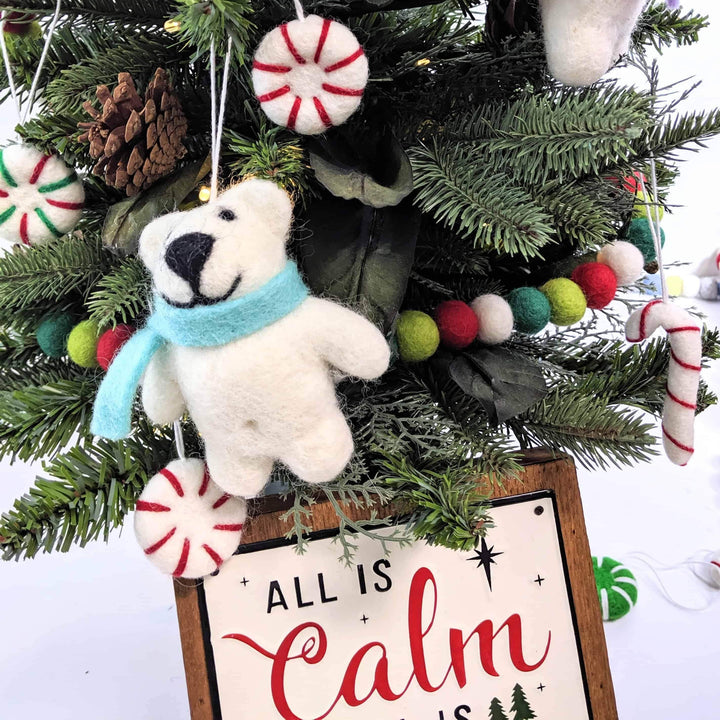 Friendsheep HAPPY BEARS Eco Ornaments - Set of 2
