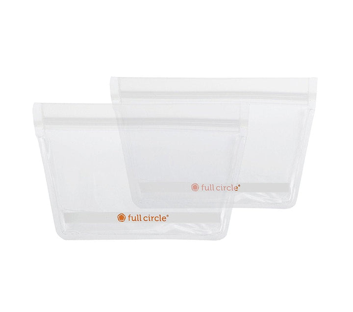 Full Circle Home Clear ZipTuck Reusable Snack Bags - 2 Pack