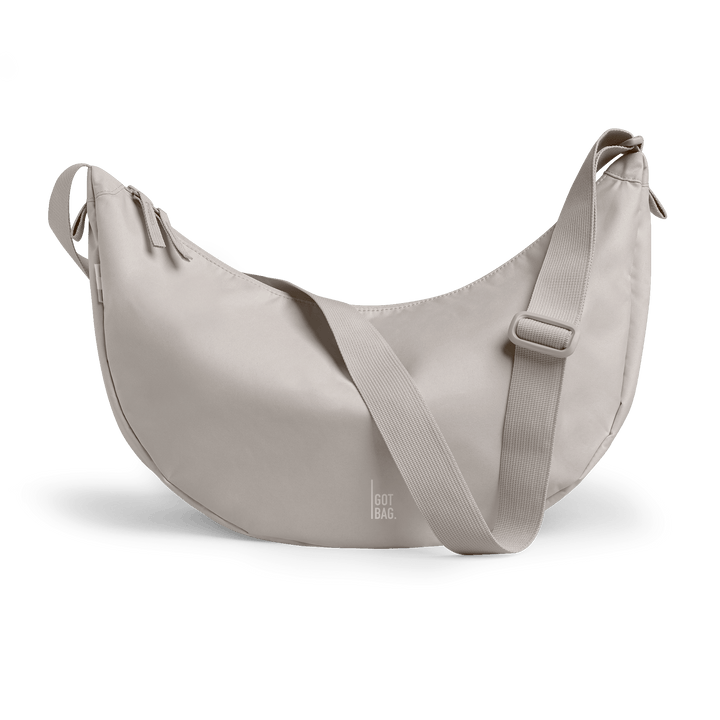GOT BAG clam monochrome Moon Bag Large, Made of Ocean Plastic - Sustainable Travel Case, 100% Recycled Plastic, Water Resistant