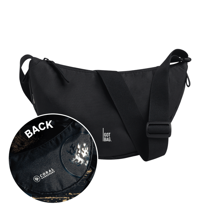 GOT BAG Moon Bag Large, Made of Ocean Plastic - Sustainable Travel Case, 100% Recycled Plastic, Water Resistant