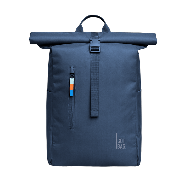 GOT BAG ocean blue Rolltop Backpack Made of Ocean Plastic - Sustainable Travel Case, 100% Recycled Plastic, Water Resistant