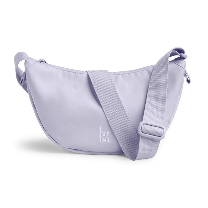 GOT BAG purple coral monochrome Moon Bag Small, Made of Ocean Plastic - Sustainable Travel Case, 100% Recycled Plastic, Water Resistant