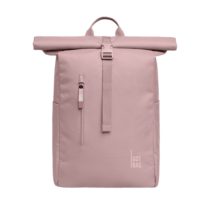GOT BAG red sand monochrome Rolltop Backpack Made of Ocean Plastic - Sustainable Travel Case, 100% Recycled Plastic, Water Resistant