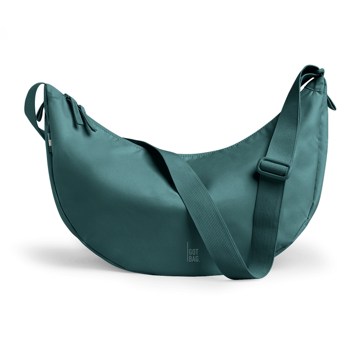 GOT BAG sea teal monochrome Moon Bag Large, Made of Ocean Plastic - Sustainable Travel Case, 100% Recycled Plastic, Water Resistant