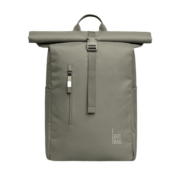 GOT BAG seabed monochrome Rolltop Backpack Made of Ocean Plastic - Sustainable Travel Case, 100% Recycled Plastic, Water Resistant