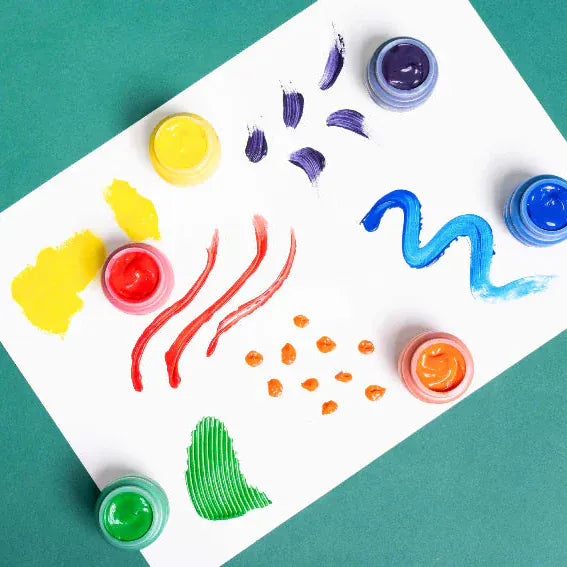 Honeysticks Honeysticks Children's Non-Toxic Finger Paint Set for Toddlers, Eco-Friendly & Washable, 6 Colors