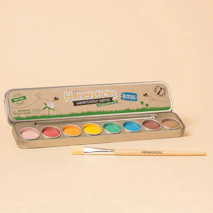 Honeysticks Honeysticks Natural Watercolor Paints, Food Grade Ingredients, 8 Colors