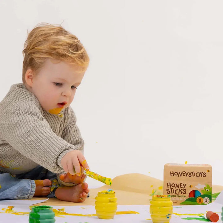 Honeysticks My First Paint Brush Set - 3 Pack Honeysticks Children's Paint Brush Sets