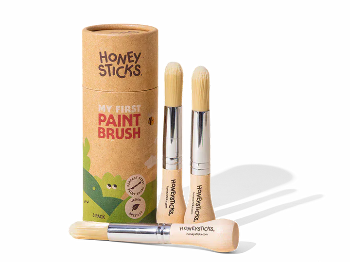 Honeysticks My First Paint Brush Set - 3 Pack Honeysticks Children's Paint Brush Sets