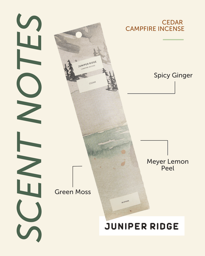 Juniper Ridge Cedar Campfire Incense (20 Sticks) 3-Pack