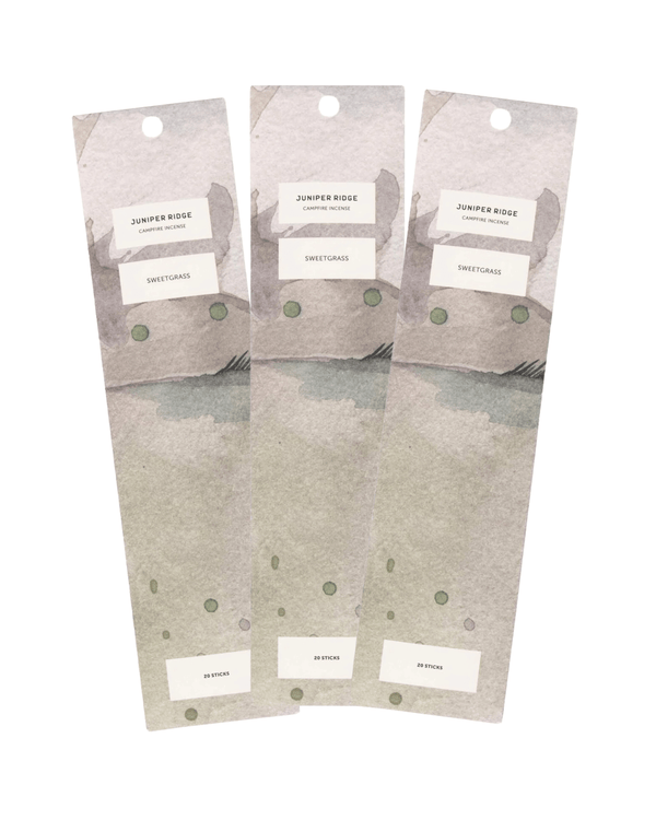 Juniper Ridge Sweetgrass Campfire Incense (20 Sticks) 3-Pack