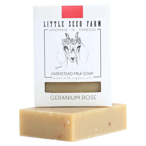 Little Seed Farm Goat's Milk Geranium Rose Bar Soap