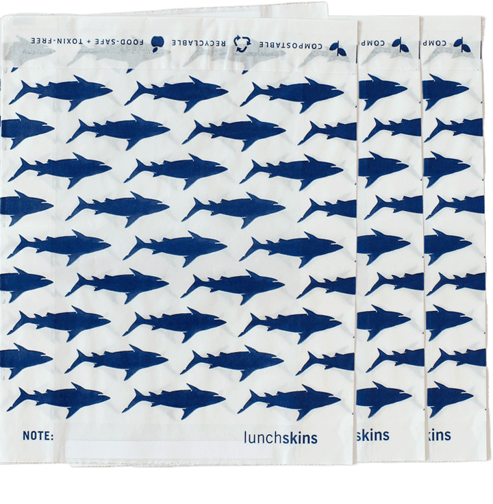 500 Self-Sealing Sandwich Bags - Shark