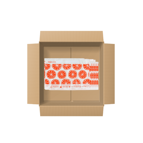 500 Self-Sealing Snack Bags - Orange