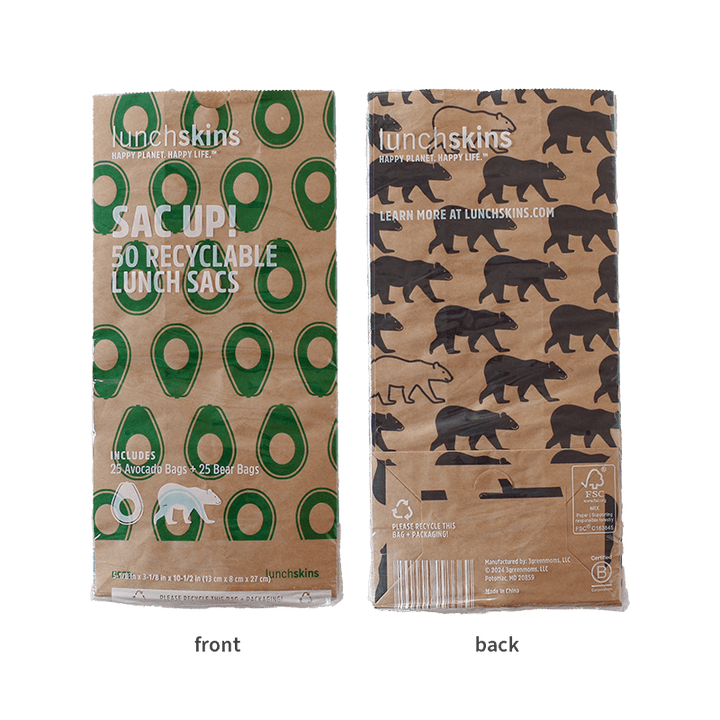 Lunchskins Recyclable Paper Lunch Sacs Variety Pack