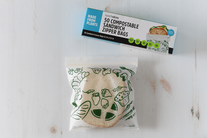 Lunchskins Ziptop Compostable Freezer-Safe Sandwich Storage Bags
