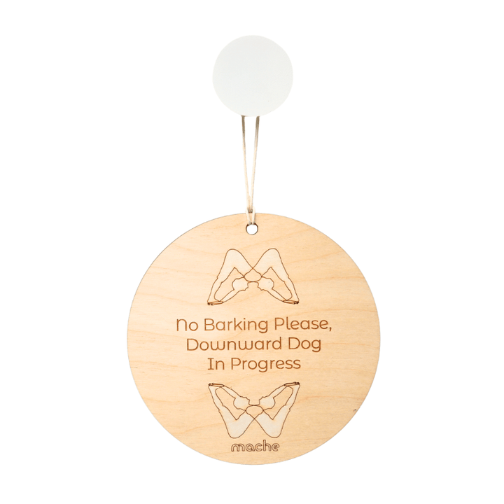 Mache Birch Self Care Sign, Downdog Medallion