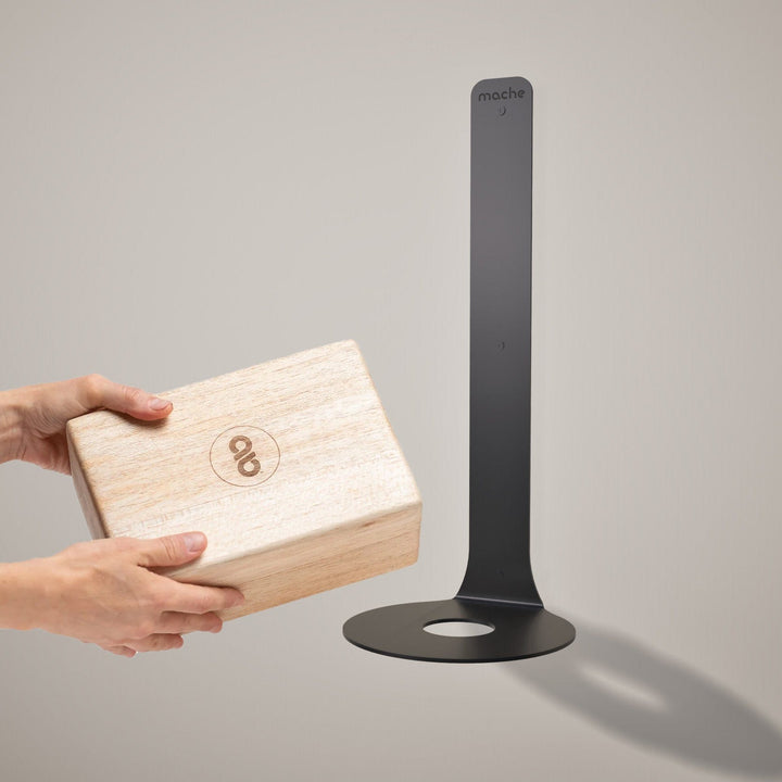 Mache Black Yoga Block Wall Bracket, Black