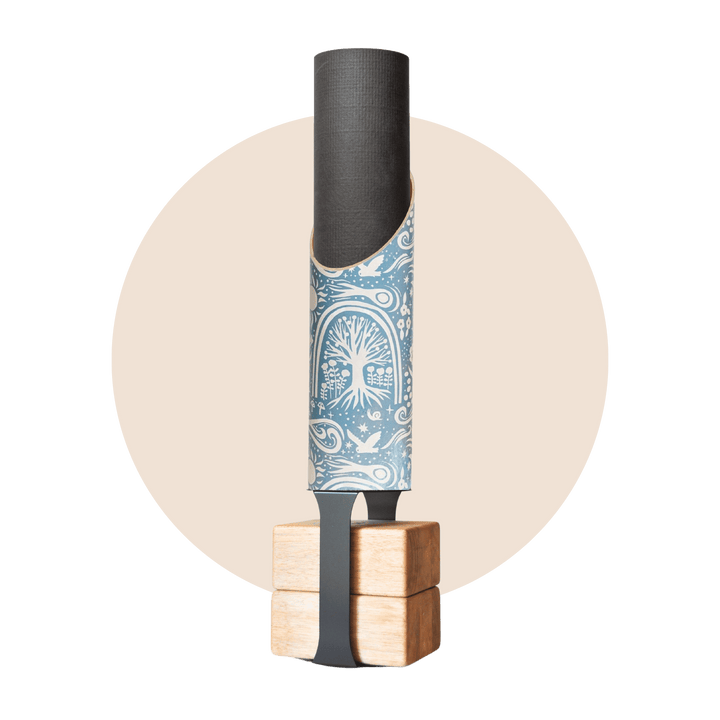 Mache Blue / Black Stand Cosmos Yoga Storage Bundle – Sustainable Wall-Mounted Yoga Organizer