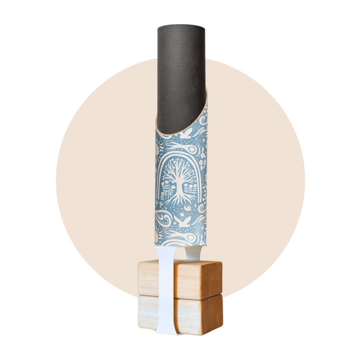 Mache Blue / White Stand Cosmos Yoga Storage Bundle – Sustainable Wall-Mounted Yoga Organizer