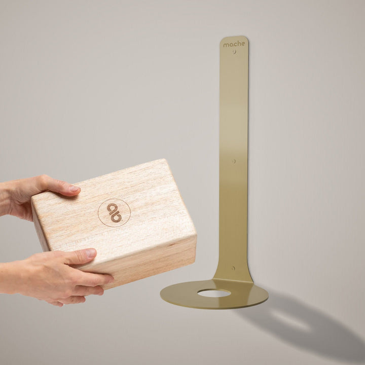 Mache Gold Yoga Block Wall Bracket, Gold