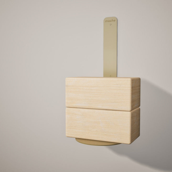 Mache Gold Yoga Block Wall Bracket, Gold