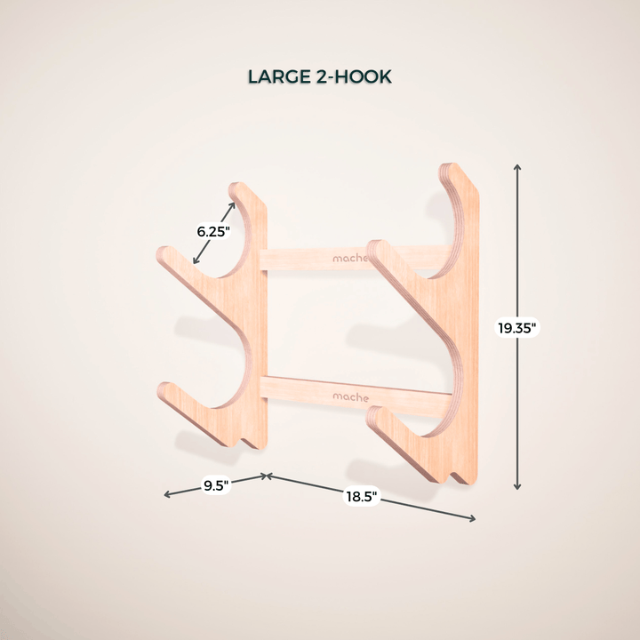 Mache LG: 2-Hook Rack Stack Rack Yoga Prop Wall Organizer