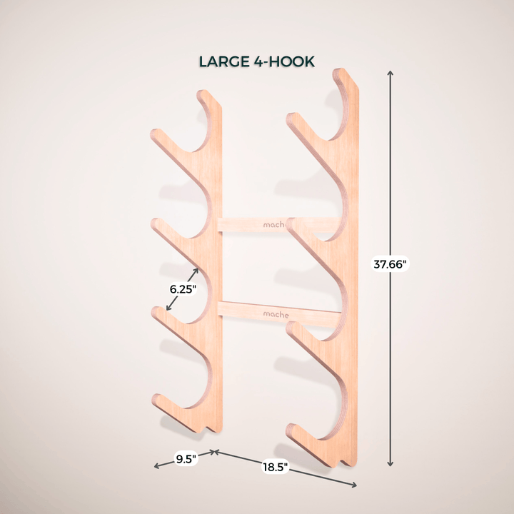 Mache LG: 4-Hook Rack Stack Rack Yoga Prop Wall Organizer