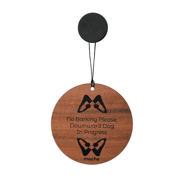 Mache Walnut Self Care Sign, Downdog Medallion