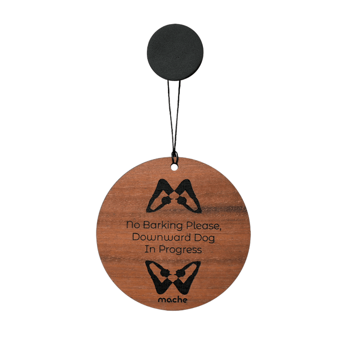 Mache Walnut Self Care Sign, Downdog Medallion