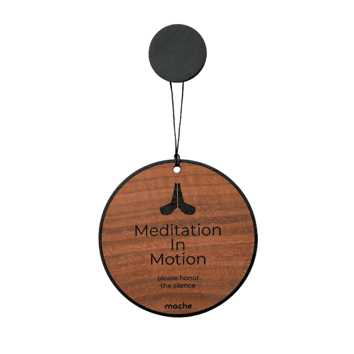 Mache Walnut Self Care Sign, Meditation Medallion