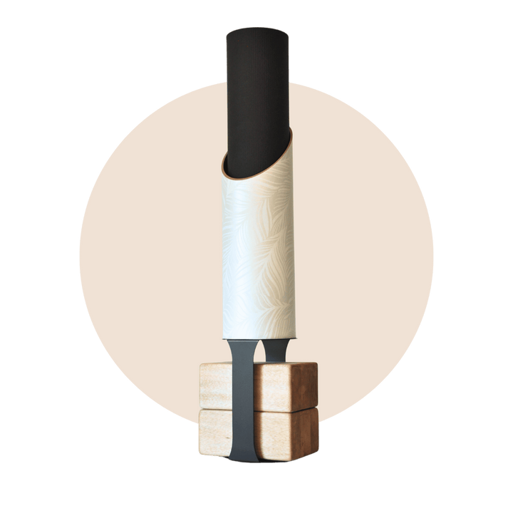 Mache White / Black Stand Ginger Homi Yoga Storage Bundle – Sustainable Wall-Mounted Yoga Organizer