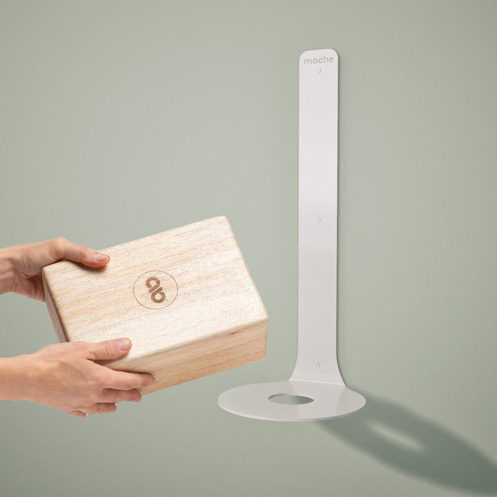 Mache White Yoga Block Wall Bracket, White