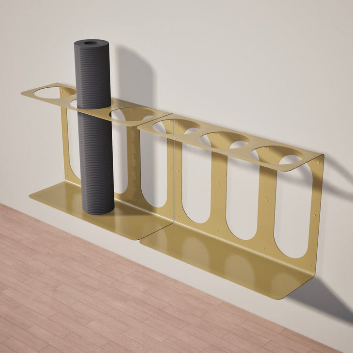 Mache Yoga Mat Wall Bracket, Holds 3 Mats/Rollers