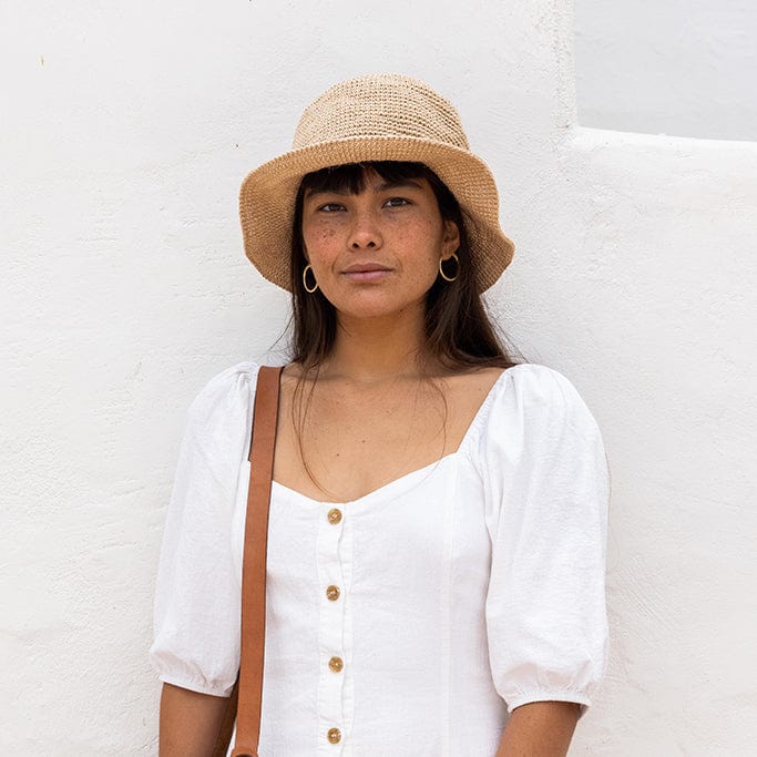 Made by Minga Summer Bucket Hat - Crocheted Natural