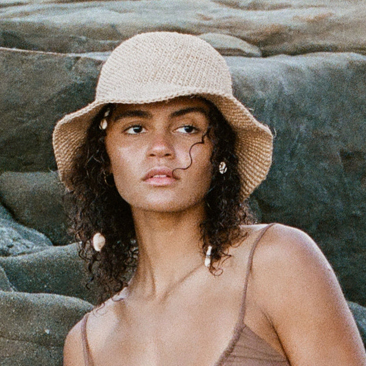 Made by Minga Summer Bucket Hat - Crocheted Natural