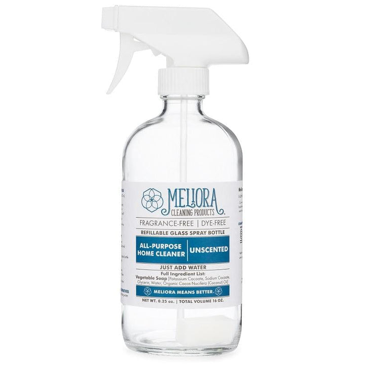 Meliora Pre-Filled Glass Bottle (Includes 1 Tablet) Eco All-Purpose Home Cleaning Spray