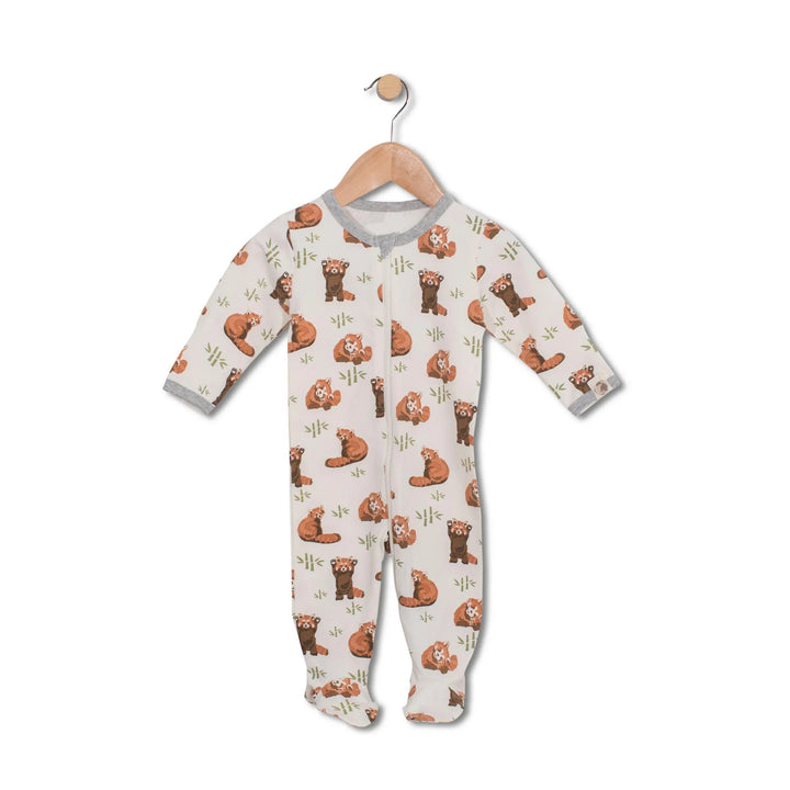 MeOMyEarth 0-3m Red Panda Footie – Made from Eco-Friendly Fabric