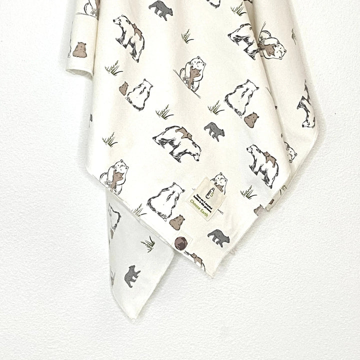 MeOMyEarth Bear Family Swaddle Blanket