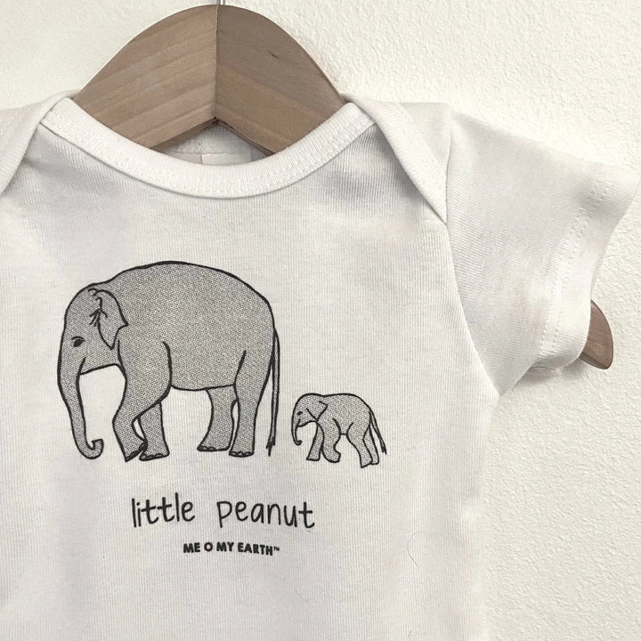 MeOMyEarth Elephant, Little Peanut Bodysuit – Eco-Friendly Fabric