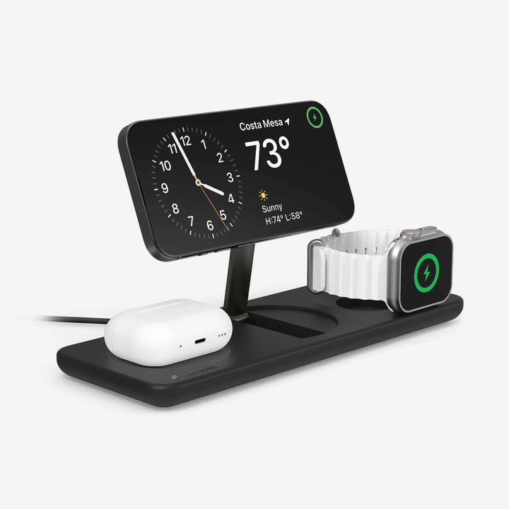 Nimble 3-in-1 Wireless Charger / Black PODIUM 3-in-1 Wireless Charger