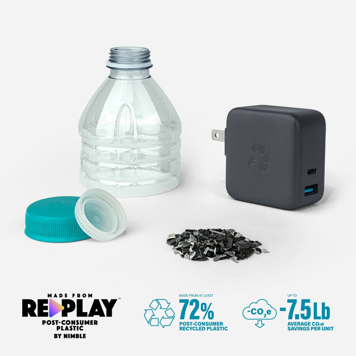 Nimble Charcoal WALLY Wall Charger