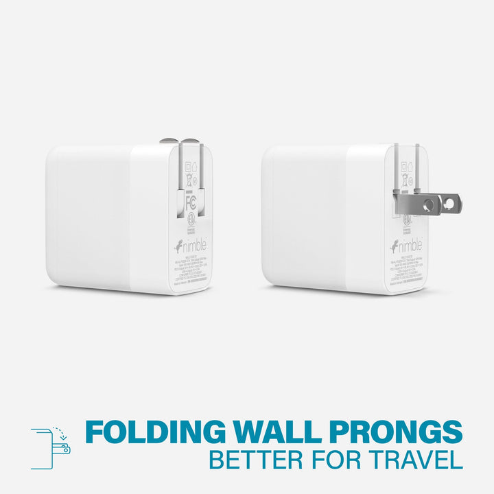 Nimble Polar White WALLY Duo 32W Wall Charger