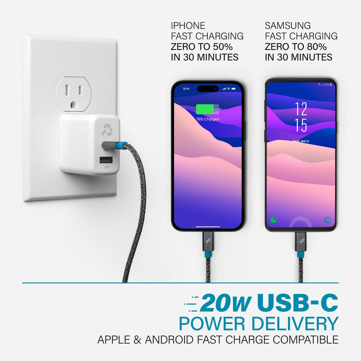 Nimble Polar White WALLY Duo 32W Wall Charger