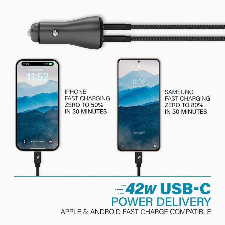 Nimble Space Gray RALLY 42 Car Charger