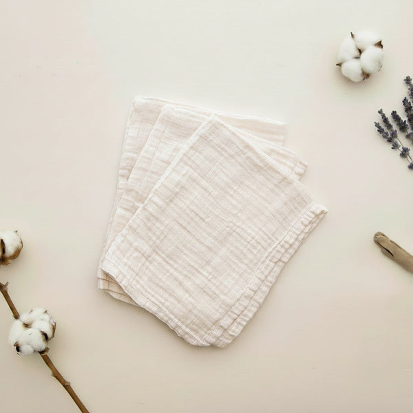 Organic Cotton Muslin Squares 3-pack