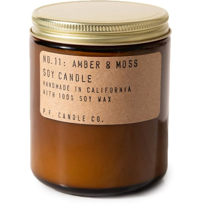P.F. Candle Co. Standard 7.2oz Amber + Moss Soy Candle