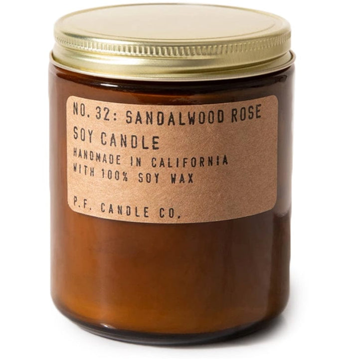 P.F. Candle Co. Standard 7.2oz Sandalwood + Rose Soy Candle